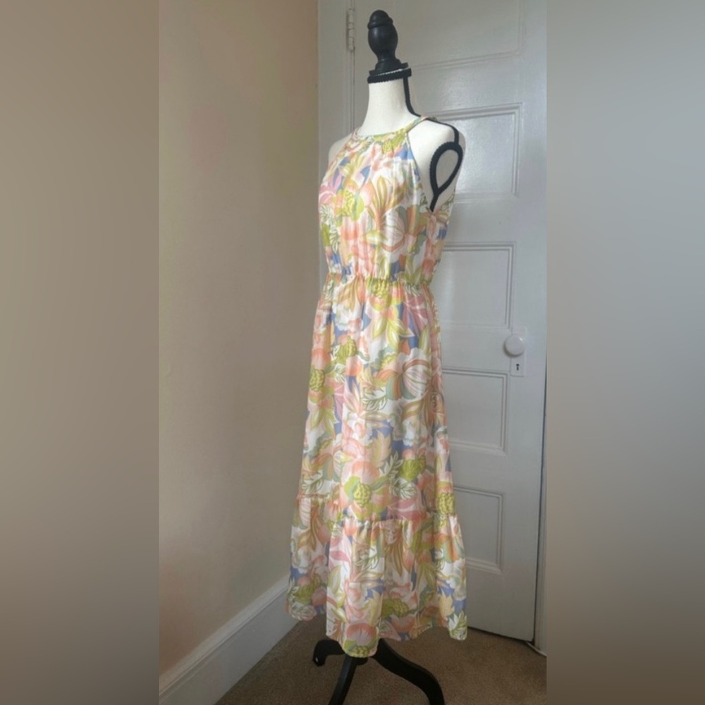 Bloomingdales Aqua Floral Dress